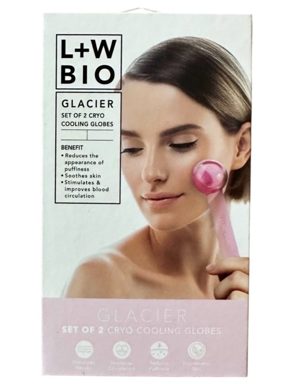 Facial Depuffing Cooling Massage Tool Cryotherapy Ice Globes NEW